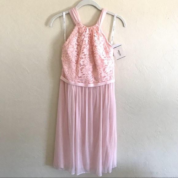 NWT David’s Bridal Short Lace Mesh Halter Dress - Picture 10 of 10